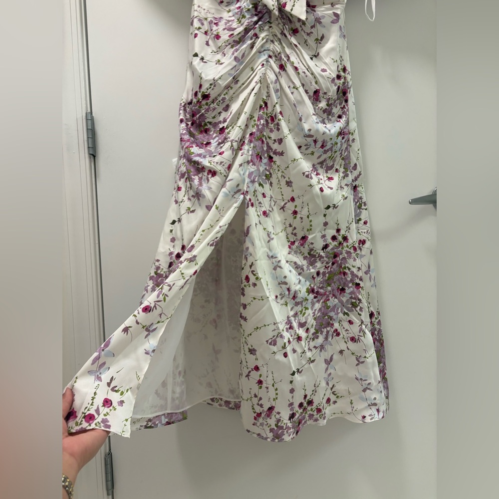 Cinq à Sept Brenton Puff-Sleeve Mid-Summer Bloom Dress Size 4 NWT - Picture 9 of 16